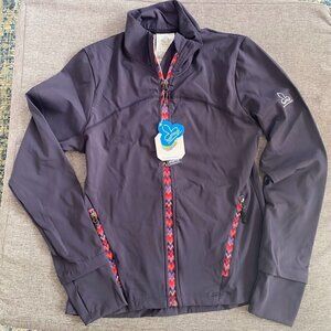 Running Sport Track Jacket Full Zip Workout Athletic Fitness w/ Thumb Holes